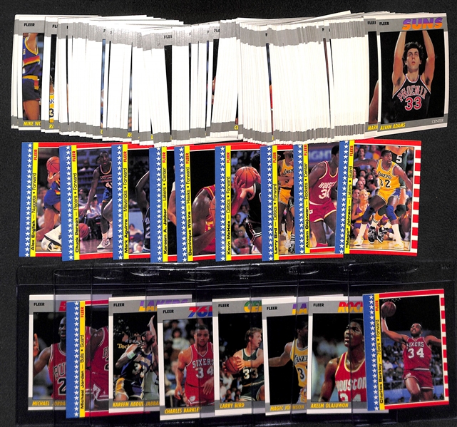  1987-88 Fleer Basketball Complete Set w. Sticker Set and Jordan's Second Year Card